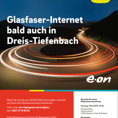 Glasfaserausbau Eon Dreis-Tiefenbach